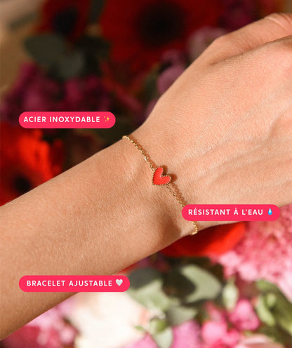 VELA TE QUIERO MAMÁ - PULSERA CORAZÓN  (Flor de monoï)