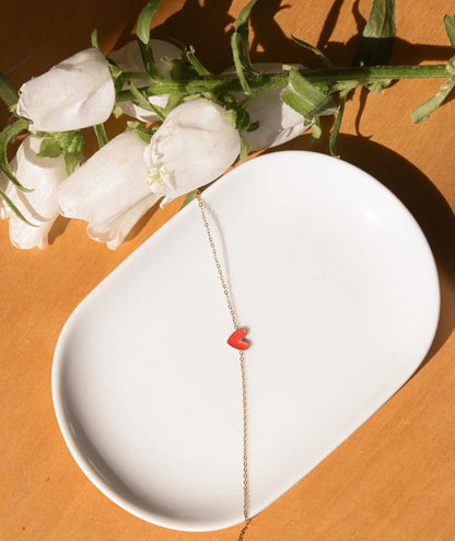 VELA TE QUIERO MAMÁ - PULSERA CORAZÓN  (Flor de monoï)