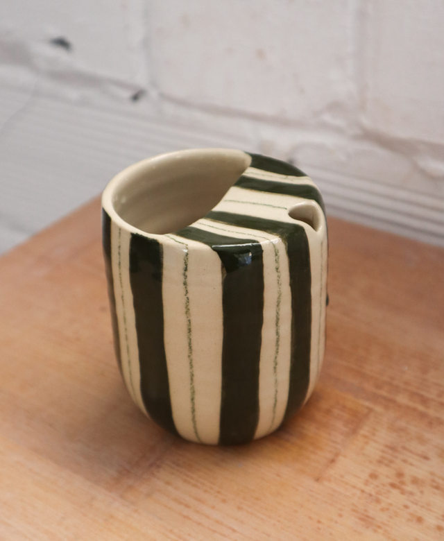 Taza para andar Rayas Verdes