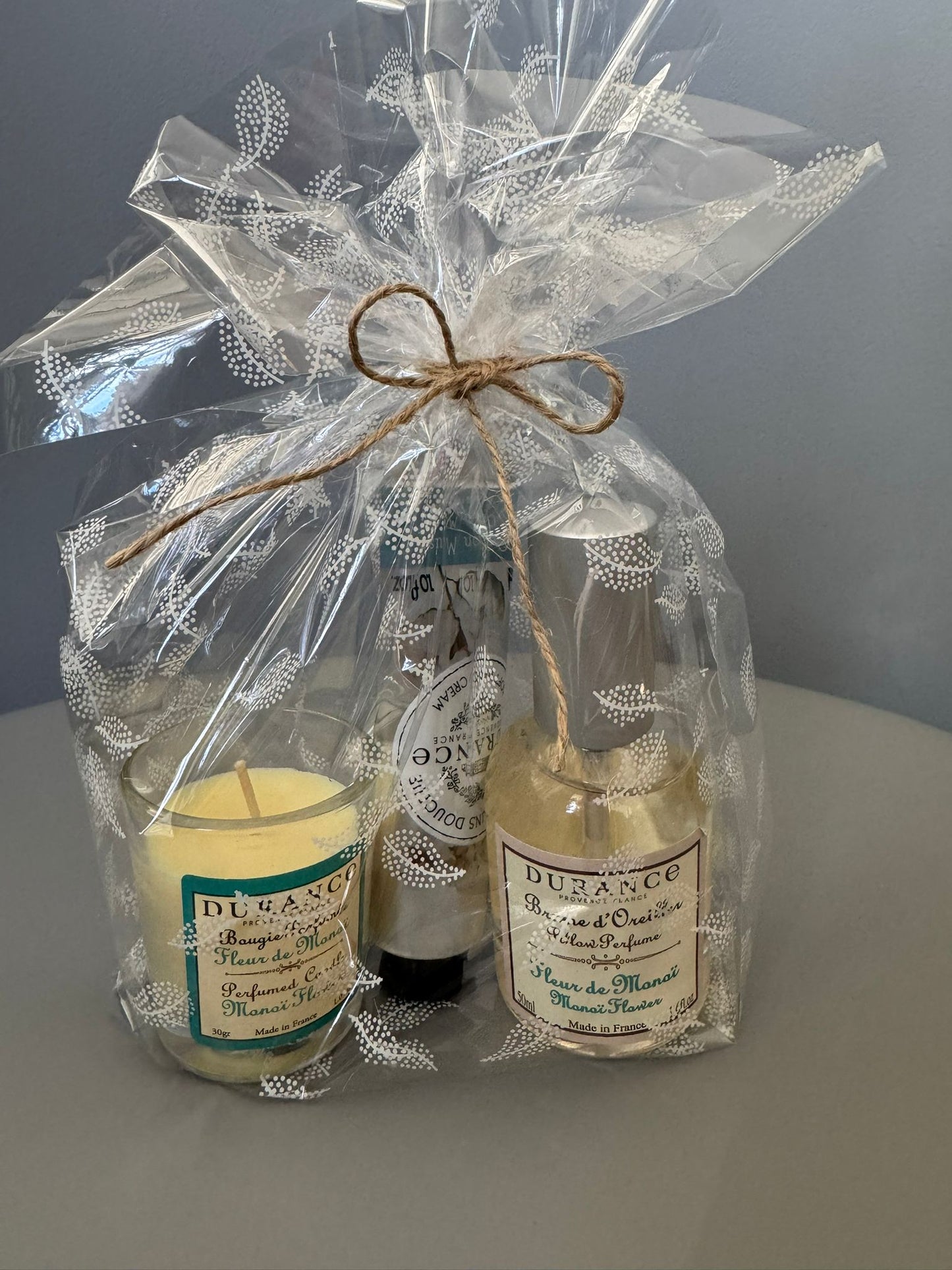 Set Flor de Monoï (Vela + Bruma + Crema de manos)