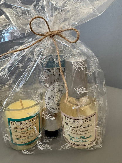 Set Flor de Monoï (Vela + Bruma + Crema de manos)